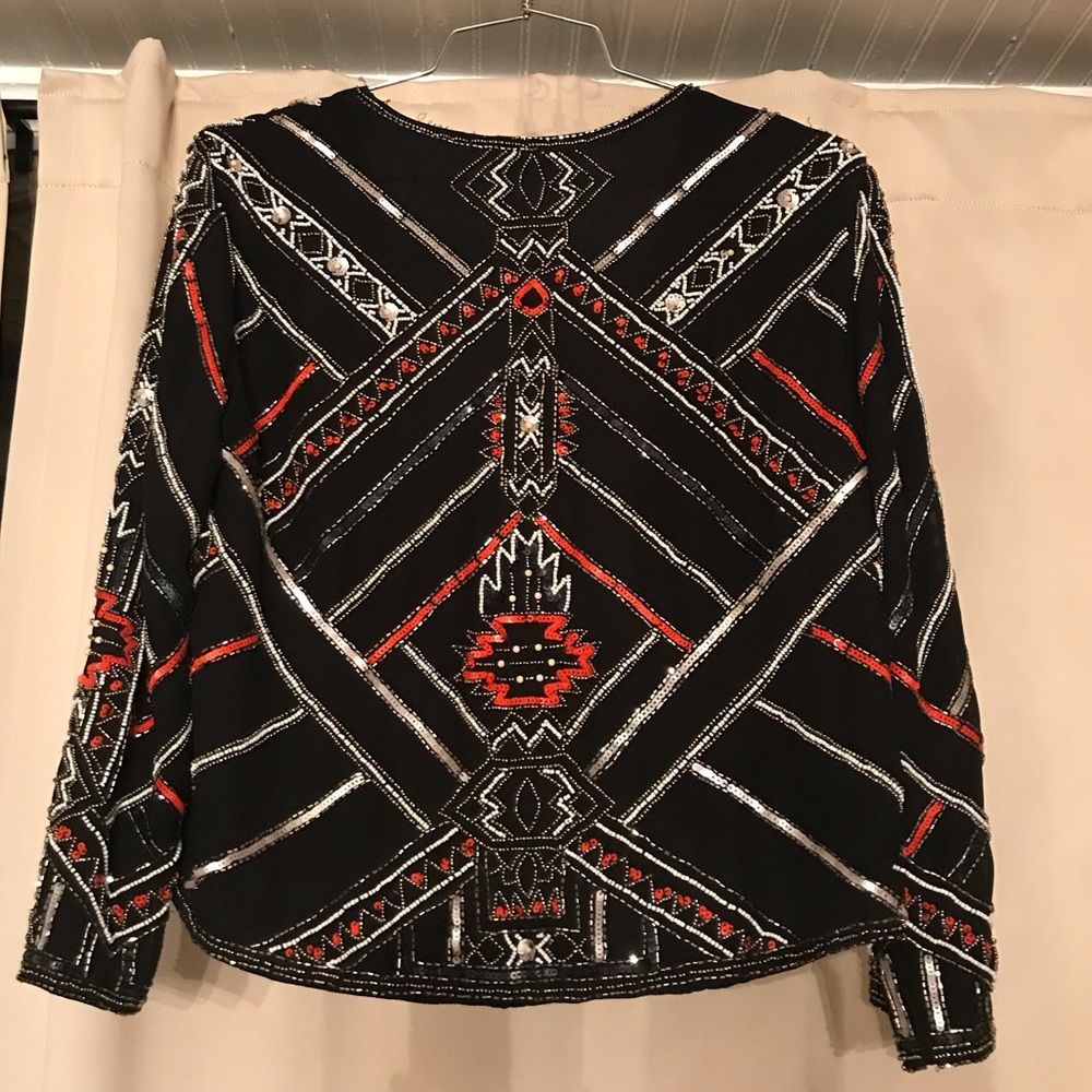 NWT Parker Valentina silk beaded jacket, S